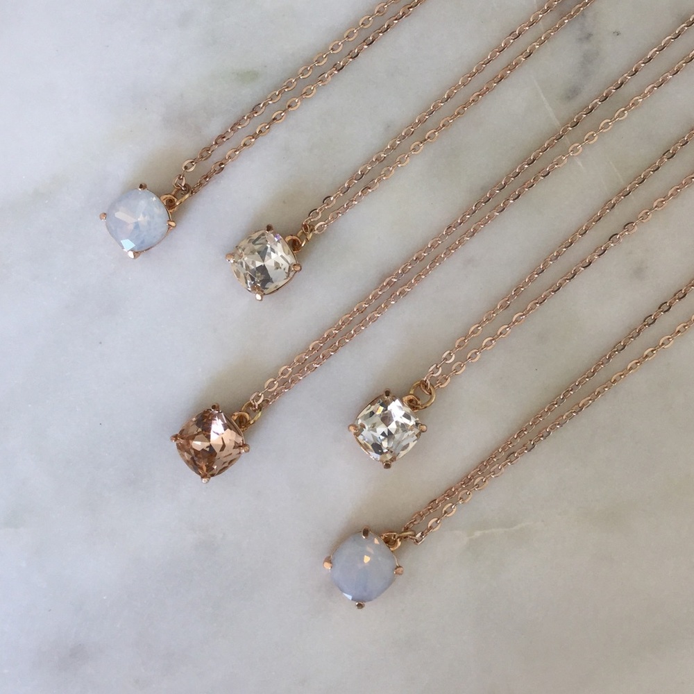 Rose Gold Crystal Pendants